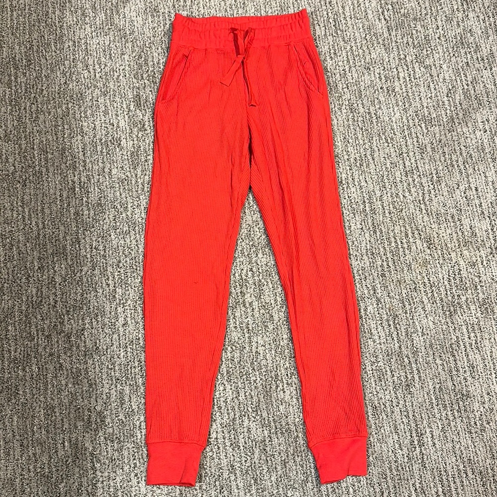 Zyia Red Don’t Wake Me Thermal Joggers
